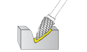 SINGLE Cut Tree Shape (SG) Pointed End Solid Carbide Burrs - APT