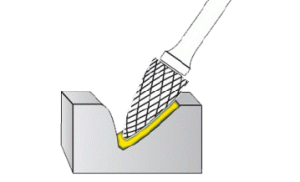 SINGLE Cut Tree Shape (SF) Radius End Solid Carbide Burrs - APT