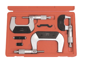 Micrometers in Fitted   Cases Metric  Sets