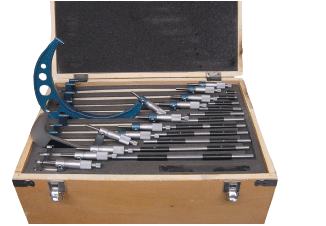 Micrometers in Fitted Cases Inch Sets